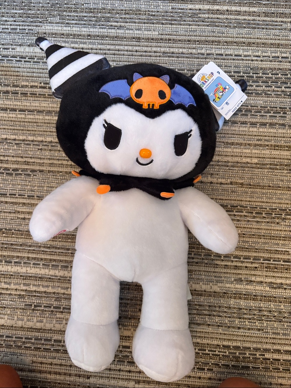 Build a bear Kuromi Plush - Black, White & Orange Halloween Accent